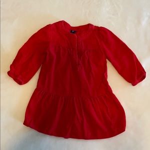 Red corduroy dress